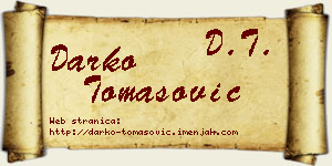 Darko Tomasović vizit kartica